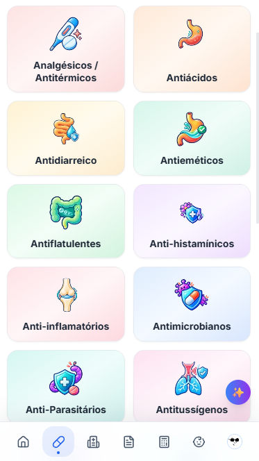 Categorias de medicamentos do PedBook